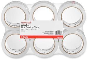 Universal Moving and Storage Packing Tape 3" 1.88" x 54.6 yd Clear 6/Pk UNV33102