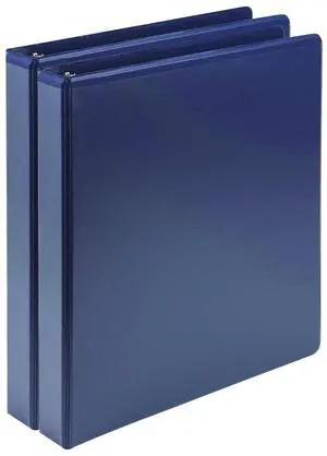 Earth's Choice Plant-Based BOHO D-Ring View Binders 1" Capacity 11 x 8.5 Indigo 2/Pack U69341