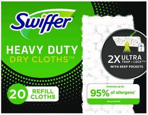 Swiffer Sweeper Dry Heavy Duty Cloth Refill Pad 20 Count