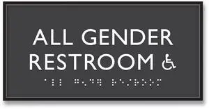 ADA Sign All Gender Restroom Accessible Plastic 4 x 4 Clear/White 69921 ADA Sign All Gender Restroom Accessible Plastic 4 x 4 Clear/White 69921