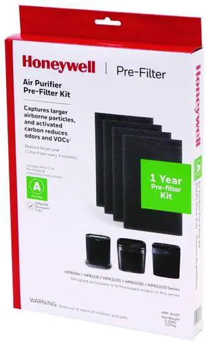 Pre-Cut Carbon Pre-Filter Fits Models: HPA094/HPA100/HPA101/HPA104/HPA105/HPA106/HPA3100/HPA5100/HPA5150 Box of 4 Filters HRFA100