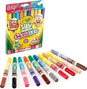 Crayola Silly Scents Smash Up Dual Ended Markers Broad Tip Assorted 10/Pk 588342