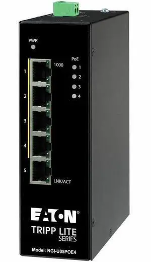 Eaton Tripp Lite Series 5-Port Unmanaged Industrial Gigabit Ethernet Switch
