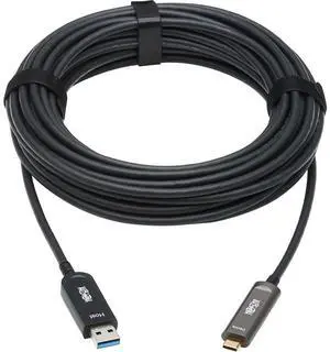 Tripp Lite 15m USB-A to USB-C AOC Cable M/M USB 3.2 Gen 2 Black U428F15MD321