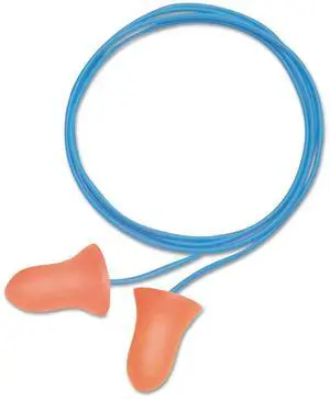 Max® Disposable Earplugs, Foam, Coral, Corded
