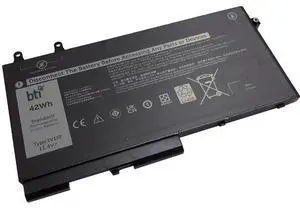 BTI 11.4V 42WHr Replacement Li-Ion Battery for Select Dell 1V1XF-BTI