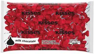 KISSES Milk Chocolate Red Wrappers 66.7 oz Bag HEC60286