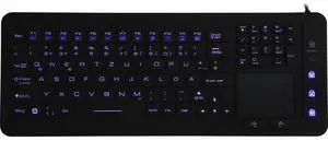 DSI WATERPROOF IP68 FULL SIZE LED BACKLIT KEYBOARD WITH TOUCHPAD