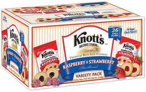 Knott's Berry Farm Shortbread Cookies Raspberry/Strawberry Variety 36Ct BIS59638