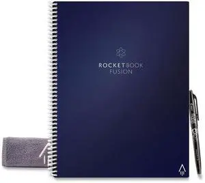 Rocketbook Fusion Smart Notebook Blue Cover 11 x 8.5 21 Sheets EVRFLRCCDFFR