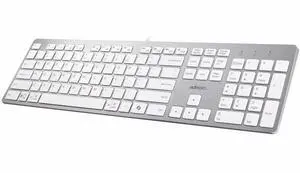 Adesso AKB-730UW Scissor Switch Keyboard with Copilot AI Hotkey AKB-730UW, White