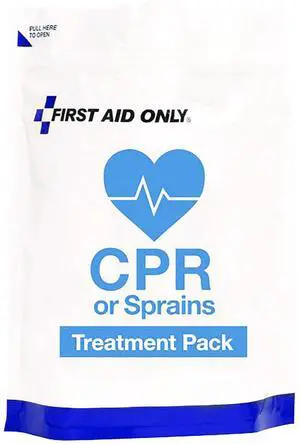 9-Piece CPR and Sprains Treatment Pack 9 Pieces Resealable Plastic Bag 91165