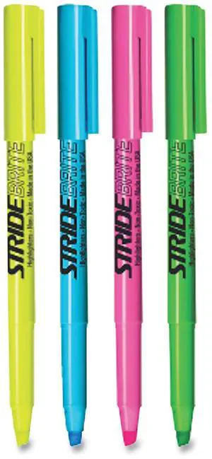 StrideBrite Stick Highlighters Chisel Tip Assorted Colors 24 Pack 47024