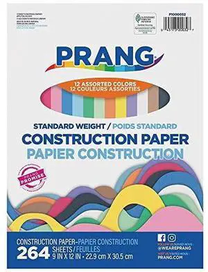Prang 9x12 Construction Paper 12 Assorted Colors 264 Sheets P1000032