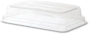WorldView 100% Recycled Content Lid 7.5 x 5 x 1.6 Clear Plastic 400/Carton EPSCRC16LID