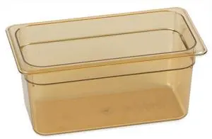 Carlisle StorPlus High Heat Food Pan 5.7qt 12.75x12.75x6 Amber Plastic 3086213
