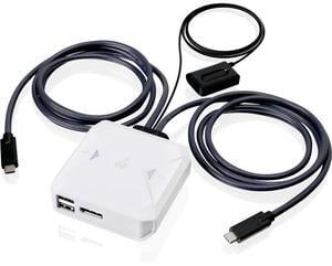 IOGEAR 2-Port 4K USB-C KVM Switch with DisplayPort output GCS72CC