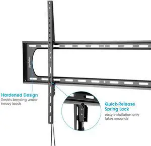 Manhattan Heavy-Duty Low-Profile Large-Screen Fixed TV Wall Mount 461917