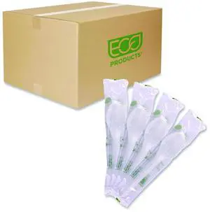 Plantware Compostable Cutlery Spoon Plastic White 1000/Carton EPS013W