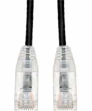 AddOn 20ft Black CAT 6 Slim PVC Ethernet Cable Snagless Clear-Claw RJ-45 M/M