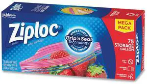 Seal Top Bags Gallon 10.75" x 10.56" Clear 75 count Box 351156