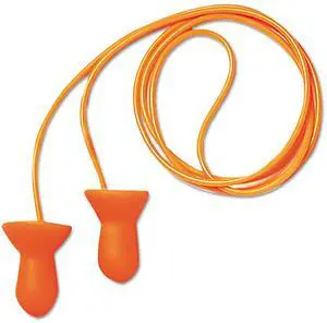 Honeywell QD30 Quiet Multiple-Use Earplugs - Corded - 26NRR - Orange/Blue - 100 Pairs