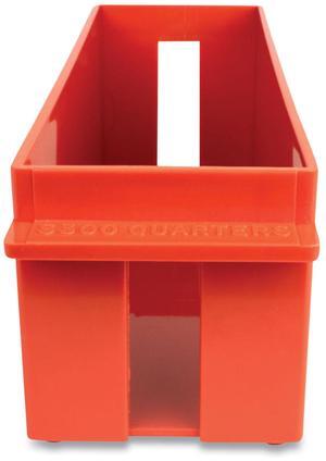 Controltek Extra-Capacity Coin Tray Quarters 1 Compartment Orange 560168