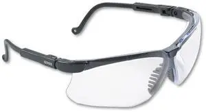 Honeywell Uvex™ Genesis Wraparound Safety Glasses Black Plastic Frame Clear Lens