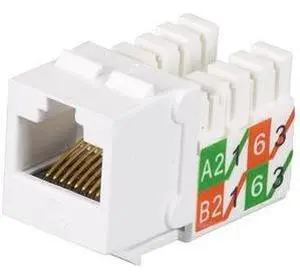 Black Box GigaTrue2 RJ-45 110-punchdown Network Connector White FMT639-R3