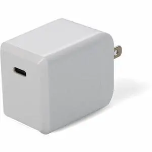 Wall Charger to 1X USB-C 3.1 5V at 3A 9V at 2A or 12V at 1.5A 18W total White