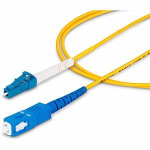 StarTech 2m 6.6ft LC to SC UPC OS2 Single Mode Simplex Fiber Optic Cable 9/125 40G/100G Low Insertion Loss LSZH Jumper Cord SPSMLCSCOS22M