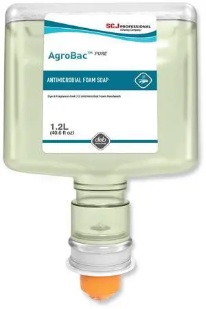 AgroBac Pure Foam Wash Touch Free Cartridge Refill Unscented 1.2 L 3/Carton AGB120TF
