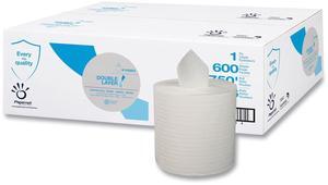 Double Layer Paper Towel 1-Ply 7.6 x 15 White 600/Roll 6 Rolls/Carton 410083