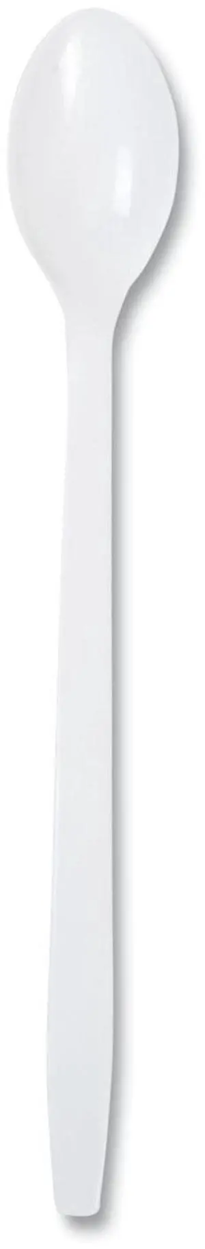 Polypropylene Cutlery Soda Spoon Plastic 7.87" White 1000/Carton P2303W
