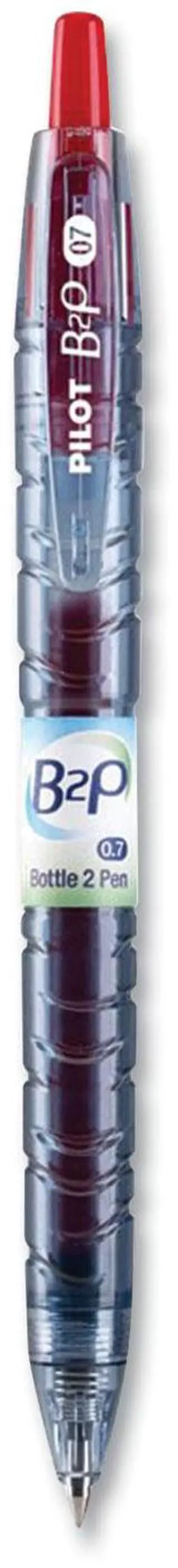 Pilot B2P Bottle-2-Pen Retractable Ballpoint Pen 0.7 mm Red Ink Dozen 34602