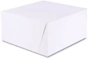 Southern Champion Tray Bakery Boxes 10x10x5 White/Kraft Paper 100/Bundle 1576