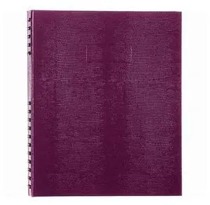 Blueline NotePro Hardcover Wide Ruled Notebook, 200 Pages, Dark Raspberry