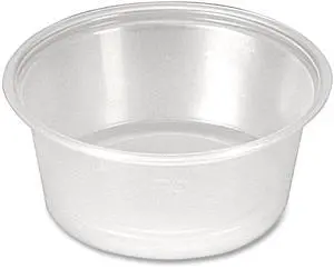 Portion Cups 1.5 oz Plastic Clear 250/Sleeve 10 Sleeves/Carton PPC150