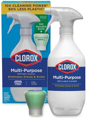 Clorox Multipurpose Degreaser Cleaner Refillable Starter Kit Crisp Lemon Scent