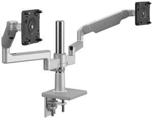 Humanscale MFlex M2.1 Dual Monitor Mount Silver with Gray X22TBS