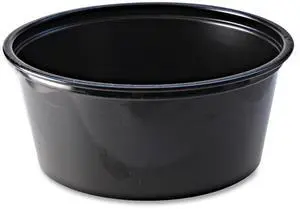 Fabri-Kal 3.25oz Black Polystyrene Portion Cups 2500Ct 9505144