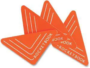 Beacons Smart Stickers for Whiteboards Reusable Triangles 2.5" x 2.5" Fluorescent Orange 4 Pieces RAB4RORG