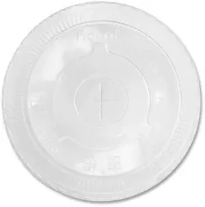 PET Lids Flat Lid Fits 32 oz Cold Cups Plastic Clear 600/Carton CKCL1045