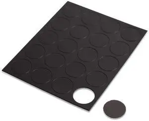 U Brands Heavy-Duty Board Magnets Circles Black 0.75"20pk