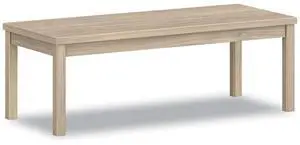 HON Laminate Coffee Table, Flat Edge, 48"W, Kingswood Walnut Finish