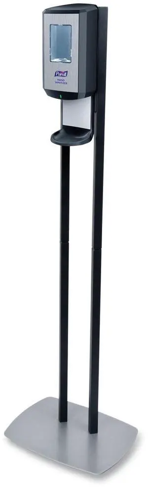PURELL CS8 Hand Sanitizer Floor Stand with Dispenser 1200 mL 13.5 x 5 x 28.5 Graphite 7418DS