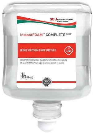 InstantFOAM COMPLETE PURE Alcohol Hand Sanitizer 1 L Refill Fragrance-Free 6/Carton 10691240071003