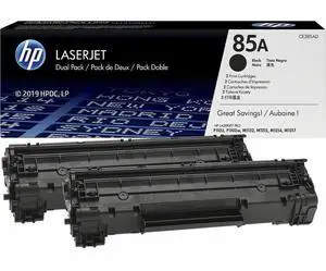 HP LaserJet 85A Toner Cartridge Black 2 Pack in Retail Packaging CE285AD