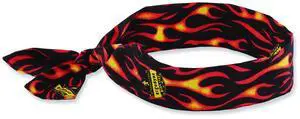 Chill-Its 6700 Cooling Bandana Polymer Tie Headband One Size Fits Most Flames 12341