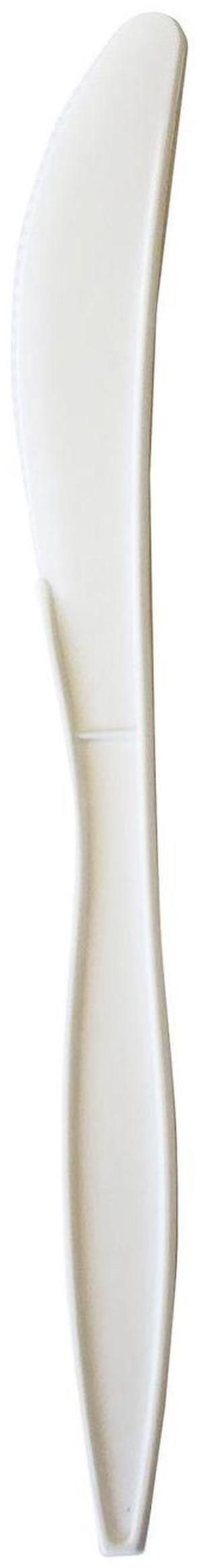 Mediumweight Polypropylene Cutlery Knife 5.86" Plastic White 1000/Carton BWKKNIFEPPMW